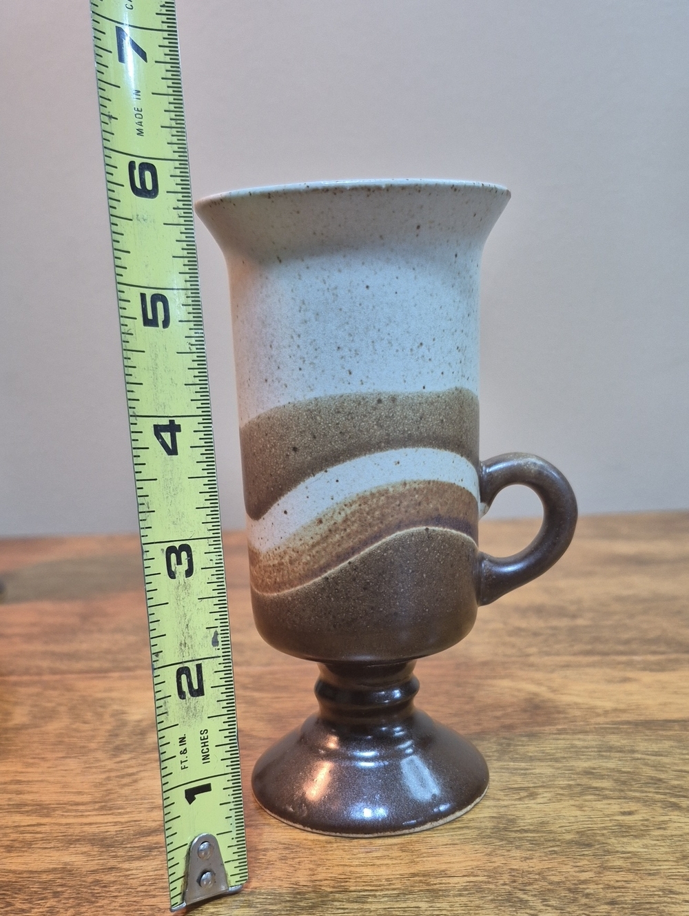 OTAGIRI Vintage 1970s Earthenware Stoneware Pedestal Footed Mugs, Set of 4 - Picture 12 of 16